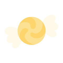 cute sweet yellow spiral candy sugar vectors illustration for graphic design, symbol, icon, and decorative element. candy emoji icon