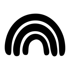 cute rainbow in boho style vectors illustration for symbol or icon