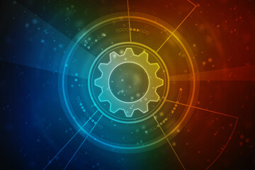 Process management, optimization operation, fix strategy industry, transmission gears wheel, software update status, Cog Gear Wheel on the technology abstract background