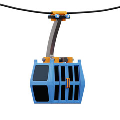 Cable Car 3d Icon Illustration