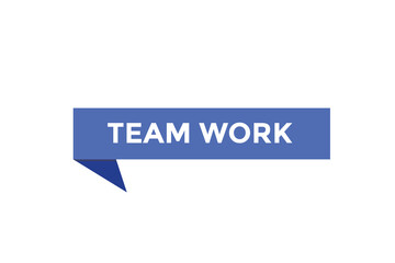 Team work button web banner templates. Vector Illustration
