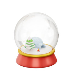 Snow Globe 3D Icon Illustration