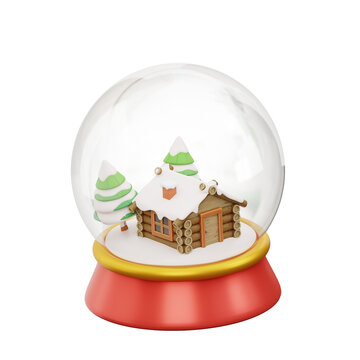 Snow Globe 3D Icon Illustration