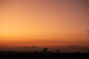 Fototapeta premium sydney west ryde sunset orange pink purple gradient