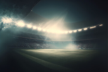footbbal stadium at night generative ai
