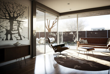 Modern living room interior design Generative AI