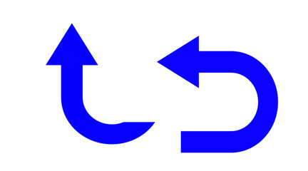 Red Blue arrow icon, red color arrow indicator Symbol