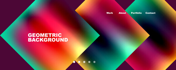 Minimalist geometric abstract background with fluid gradients. Vector Illustration For Wallpaper, Banner, Background, Card, Book Illustration, landing page