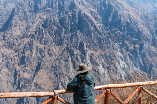 person on the top of the mountain