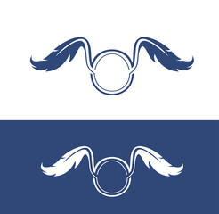 Circle Wings Logo Vector Icon