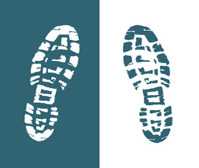 Shoe Print Logo vector icon