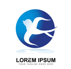 Swallow Bird Logo Vector icon