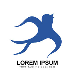 Swallow Bird Logo Vector icon