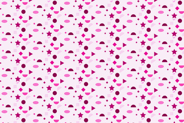 Pattern with geometric elements in pink tones. abstract gradient background