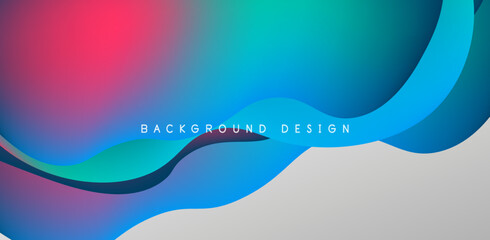 Fluid waves abstract background for covers, templates, flyers, placards, brochures, banners