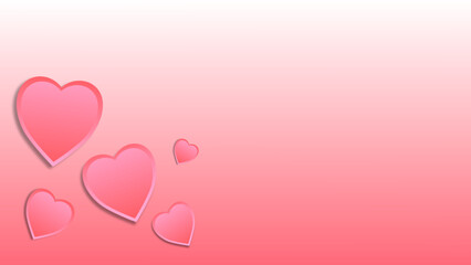 Valentine background theme with heart icon