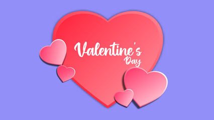 Valentine day background design for card, flyer, banner, and more
