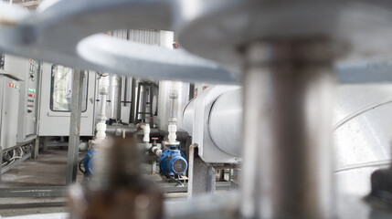 Instalation Water pipe Distribuiton,view  on the Wheel Valve efect.