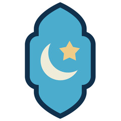 Moon Star Islam Element Icon