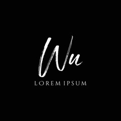 Letter WU luxury logo design vector