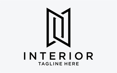 logo design interior simple modern