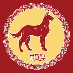 Lunar New Year illustration set, bacground,icon, ornamen. Chinese New Year,Happy New Year, congratulation