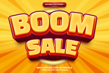 Boom Sale 3d editable text effect