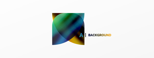 Transparent effects geometric abstract background. Minimalist wallpaper, banner, background or landing