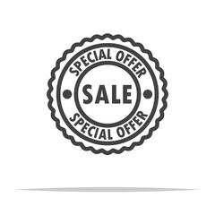 Sale special offer icon transparent vector isolated