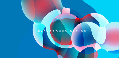 Spheres and circles abstract background, trendy colorful design. Vector Illustration For Wallpaper, Banner, Background, Card, Book Illustration, landing page