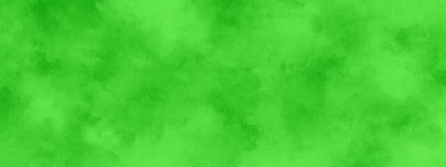 Abstract green background with space and yellow smoke, light green watercolor background with stains, beautiful green paper texture background for wallpaper, design, card and decoration.	