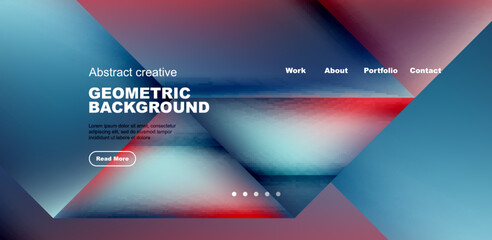 Dynamic triangle design with fluid gradient colors abstract background