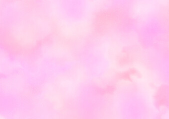 ピンクとサーモンピンクのふわふわとした水彩風背景素材
