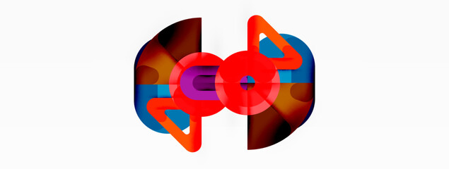 Creative geometric wallpaper. Circles, lines background. Business template for wallpaper, banner, background or landing