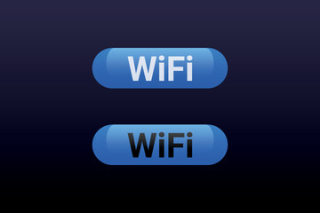 Fototapeta na wymiar WiFi button Vector Element for illustration