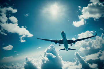 Obraz premium Illustrating the Skies: The Art of Airplanes (AI Generated)