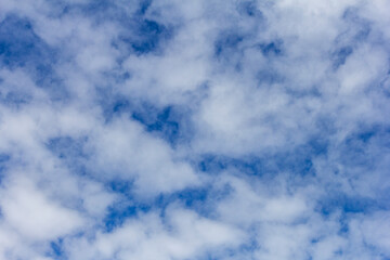 panorama of the sky and clouds on a sunny day, the natural state of the weather.