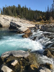 waterfall in the mountains