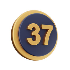 3d number icon illustration render