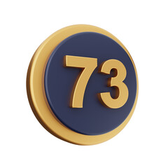 3d number icon illustration render
