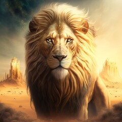 Majestic lion (generative AI)