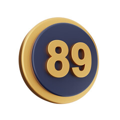 Fototapeta premium 3d number icon illustration render