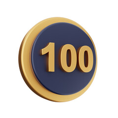 3d number icon illustration render