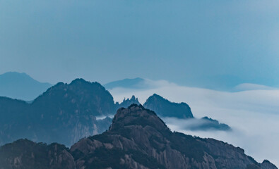 Natural scenery of Huangshan Scenic Area in Anhui Province