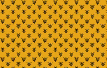 seamless pattern with bees