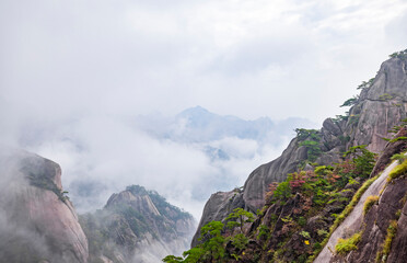 Natural scenery of Huangshan Scenic Area in Anhui Province