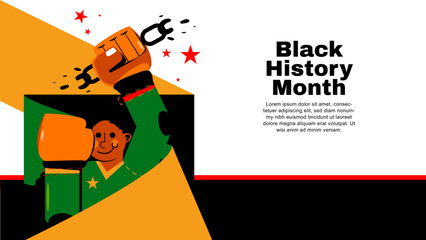 flat illustration for black history month 
