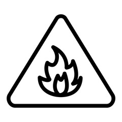 flammable line icon