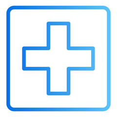 hospital gradient icon
