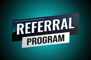 referral program word concept vector illustration with lines modern futuristic 3d style for landing page template ui web mobile app poster banner flyer background gift card coupon label wallpaper